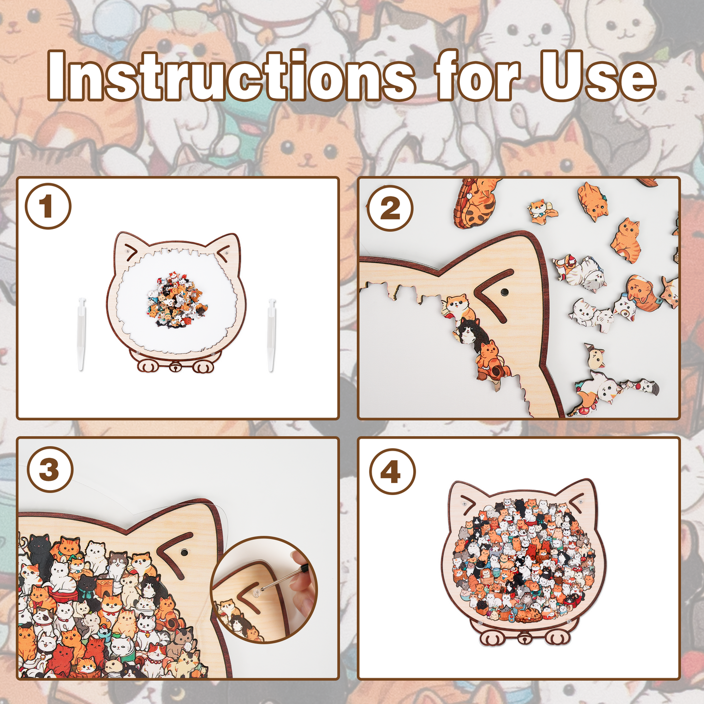 Whisker Town Gathering Display Puzzle