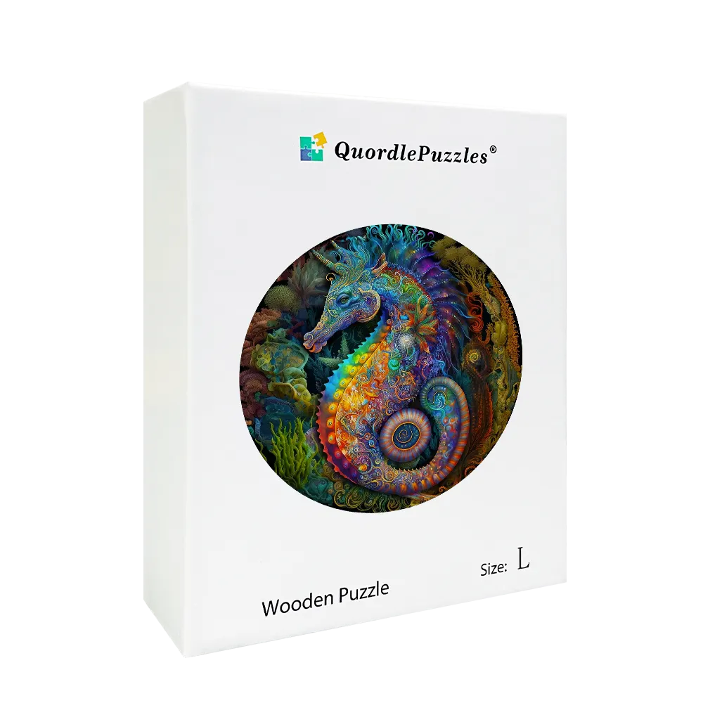 Mandala Seahorse Wooden Jigsaw Puzzle