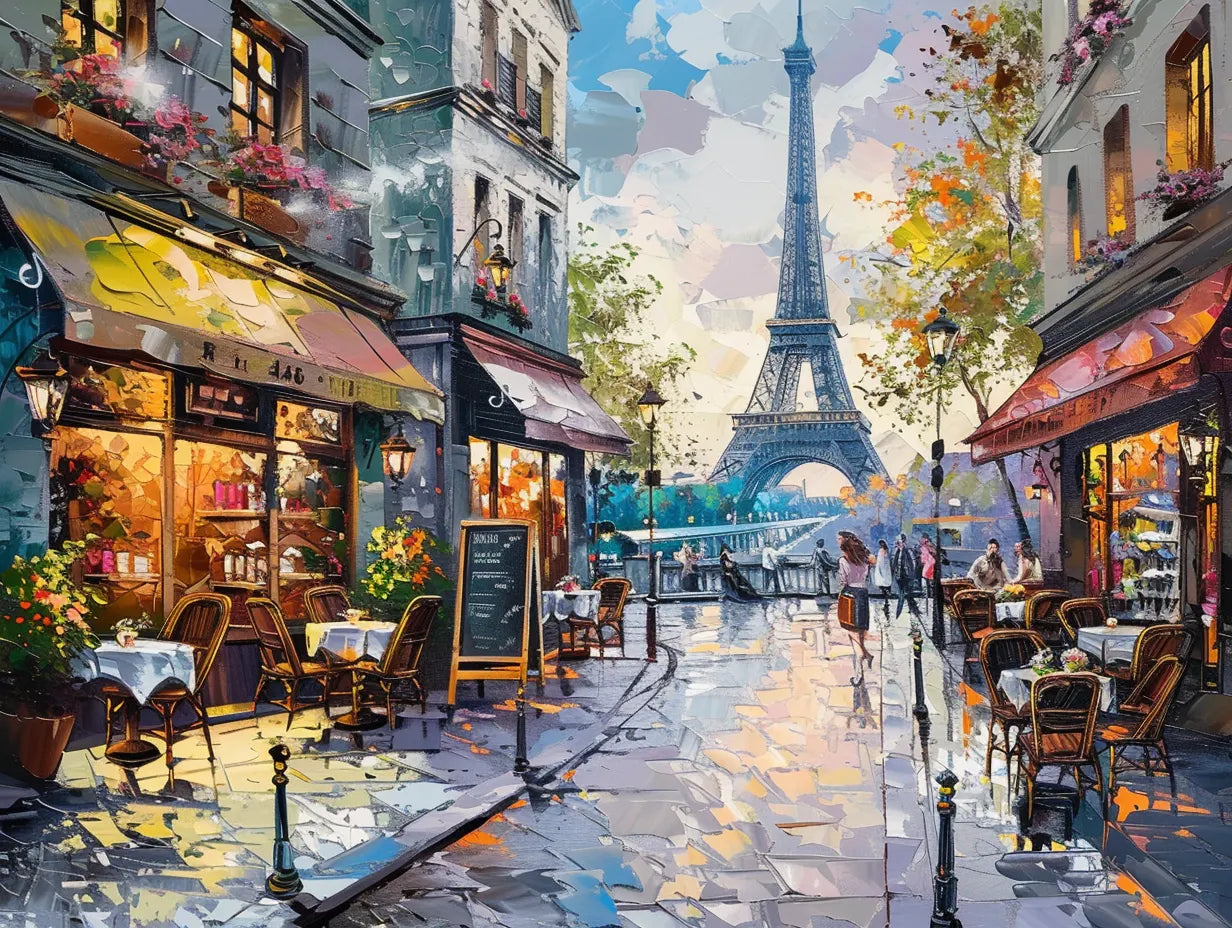 Paris Cafe Wooden Jigsaw Puzzle