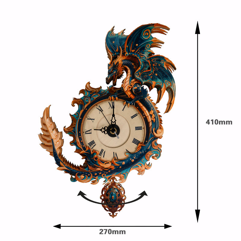 Azure Dragon Timekeeper Wooden Clock Puzzle