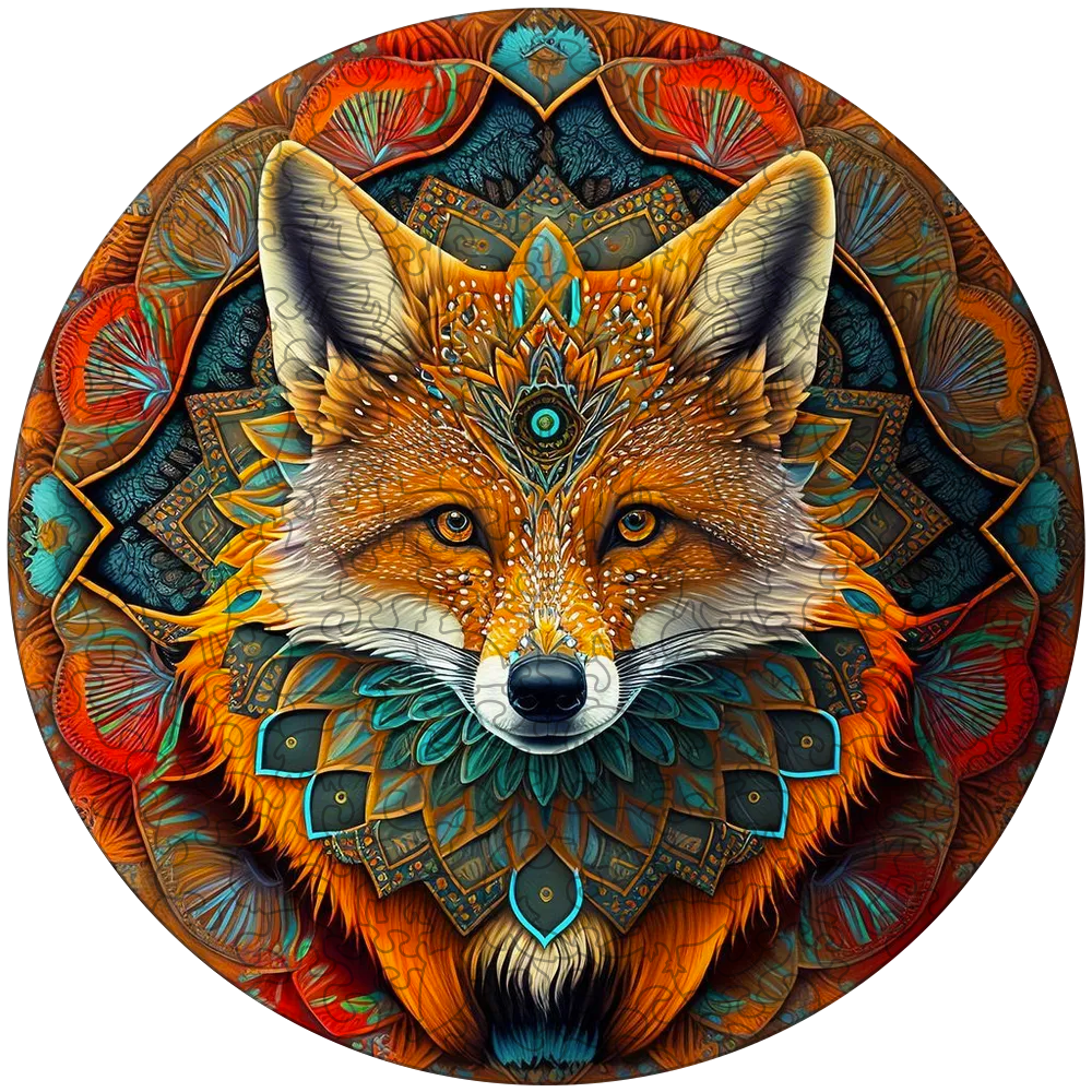 Fox Ethnic Wooden Jigsaw Puzzle