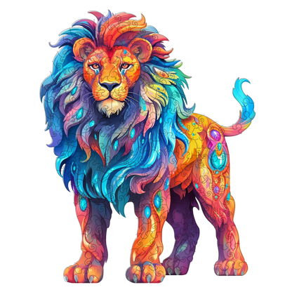 🔥Last Day 84% OFF-Colorful lion Wooden Jigsaw Puzzle