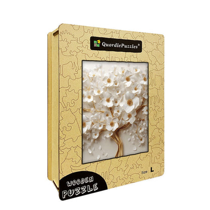 Golden Blossom Tree Wooden Jigsaw Puzzle