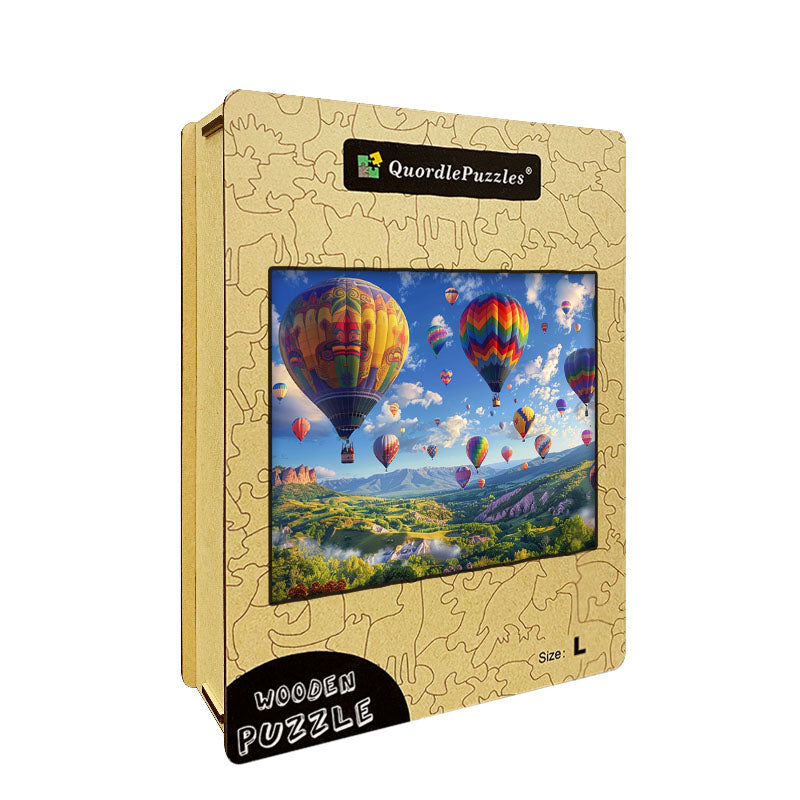 Hot Air Balloons Wooden Jigsaw Puzzle