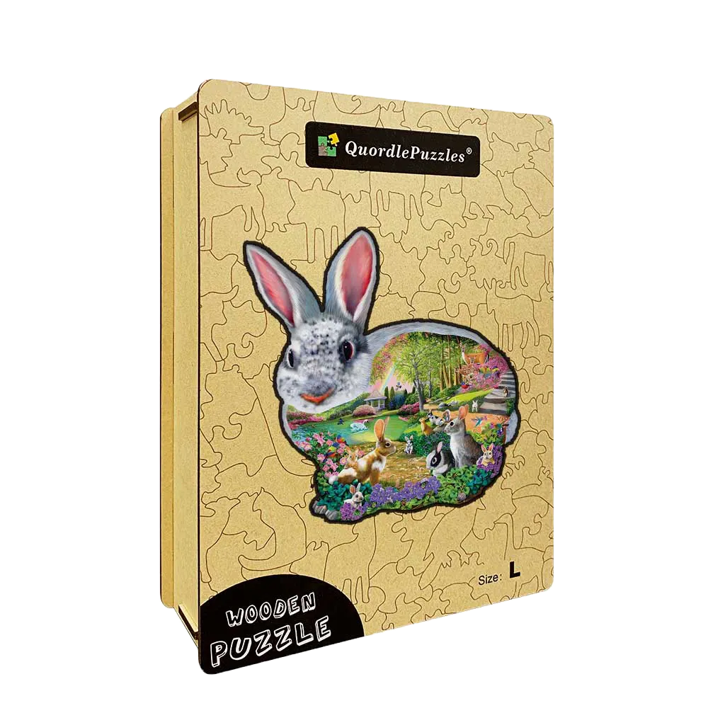 🔥LAST DAY 92% -Bunny Hollow Wooden Jigsaw Puzzle