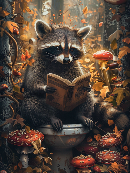 Raccoon in the Forest Wooden Jigsaw Puzzle