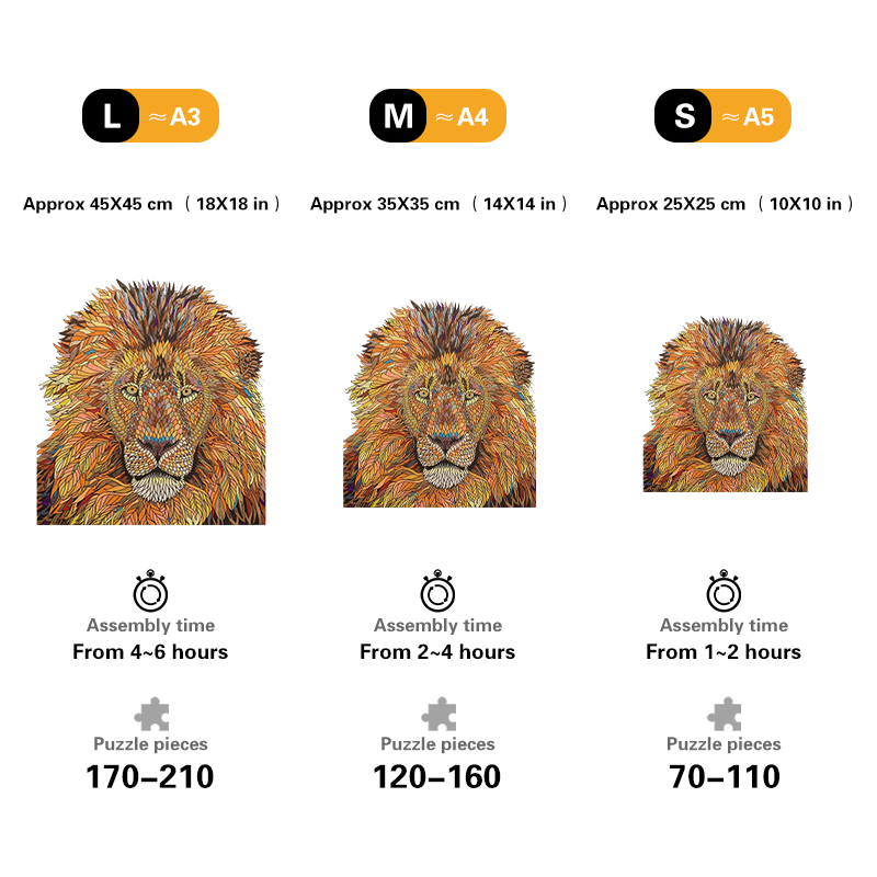 Yellow Lion Jigsaw Puzzle