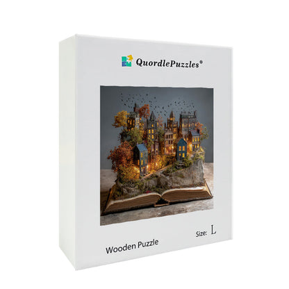Storybook Cityscape Wooden Jigsaw Puzzle