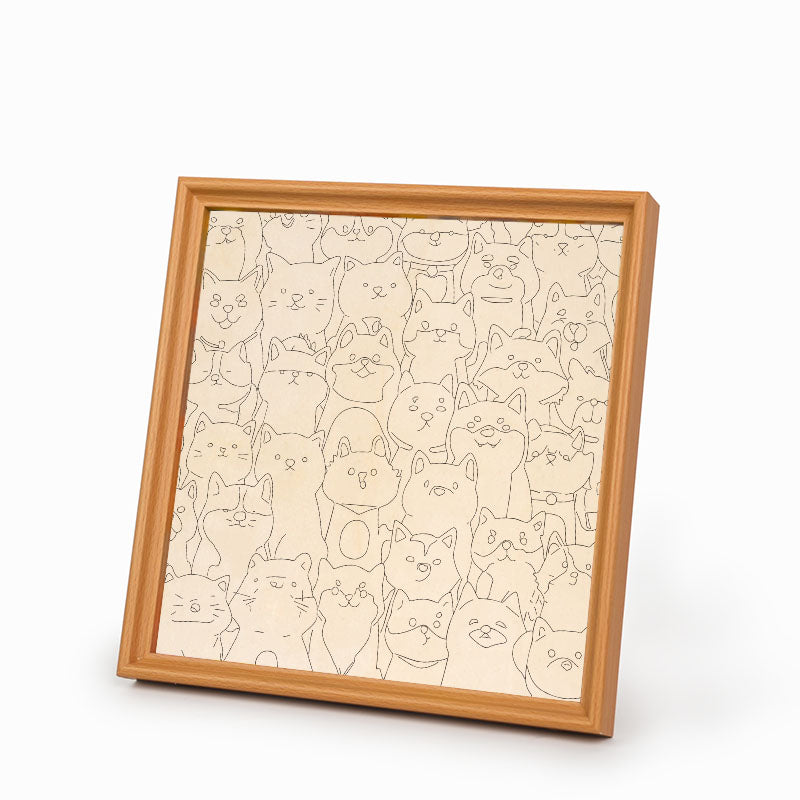 Shiba Squad- Wooden Coloring Puzzle