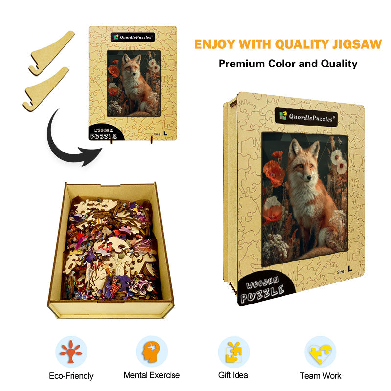 Mystical Fox Wooden Jigsaw Puzzle