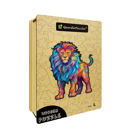 🔥Last Day 84% OFF-Colorful lion Wooden Jigsaw Puzzle