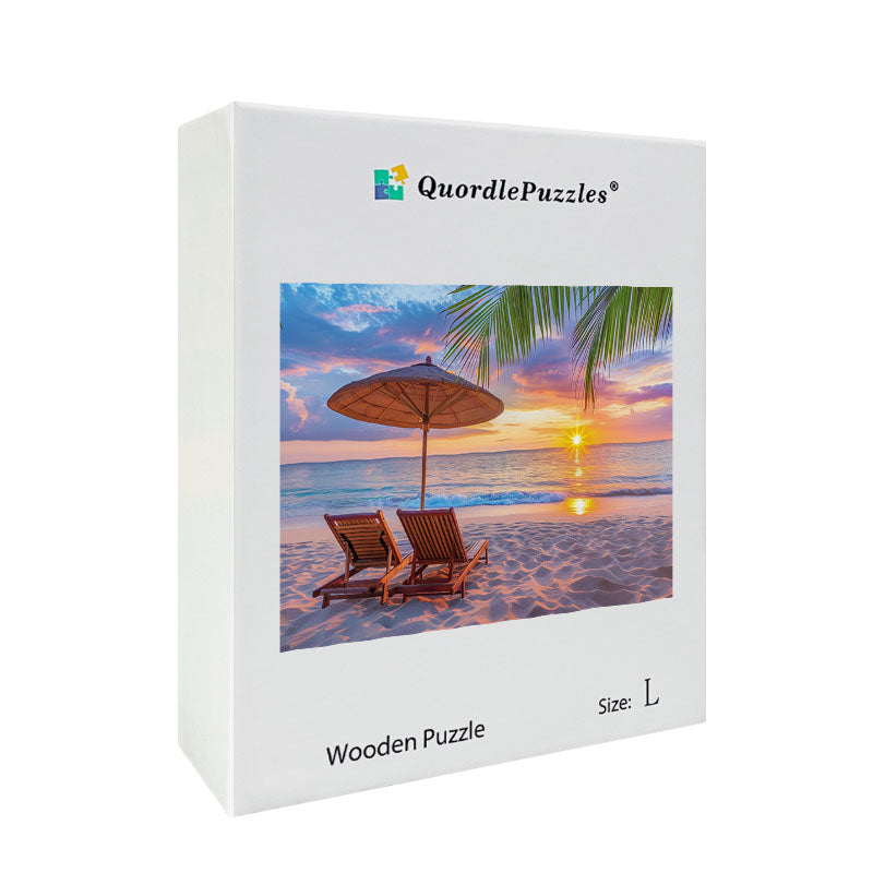 Sunset Beach Wooden Jigsaw Puzzle