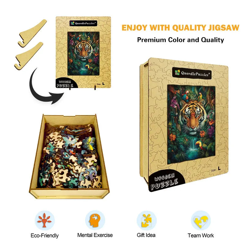 Jungle Tiger Wooden Jigsaw Puzzle