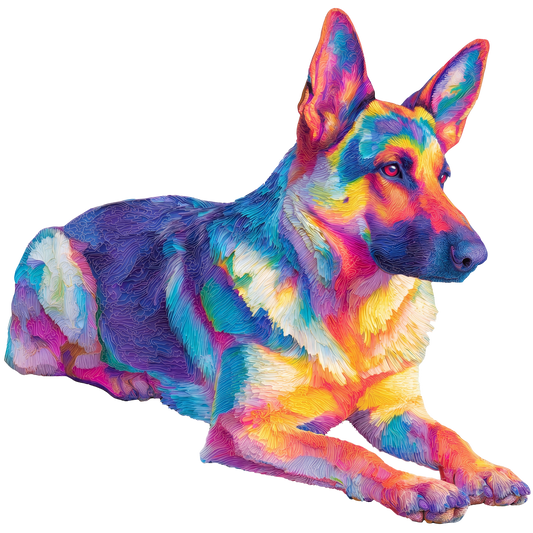 Artistic Dog Wooden Puzzle