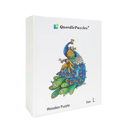 Blue Feather Peacock Jigsaw Puzzle