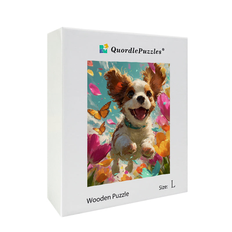 Spaniel Puppy Wooden Jigsaw Puzzle