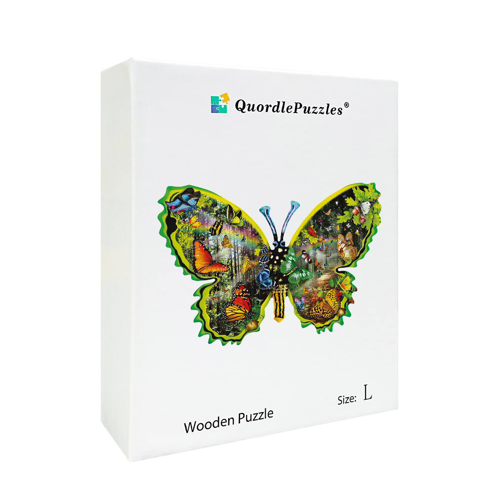 🔥LAST DAY 91% OFF-Butterfly Meadow Wooden Jigsaw Puzzle
