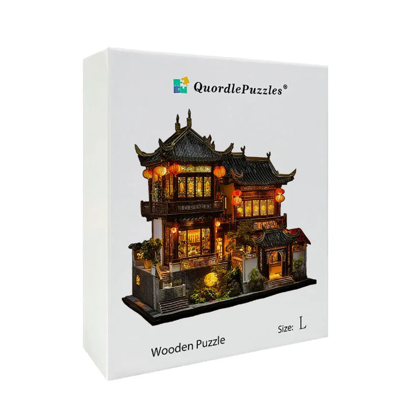 Oriental Courtyard Wooden Jigsaw Puzzle