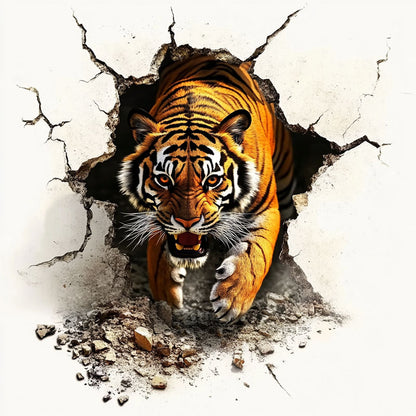 3D Roaring Tiger Burst Wooden Jigsaw Puzzle