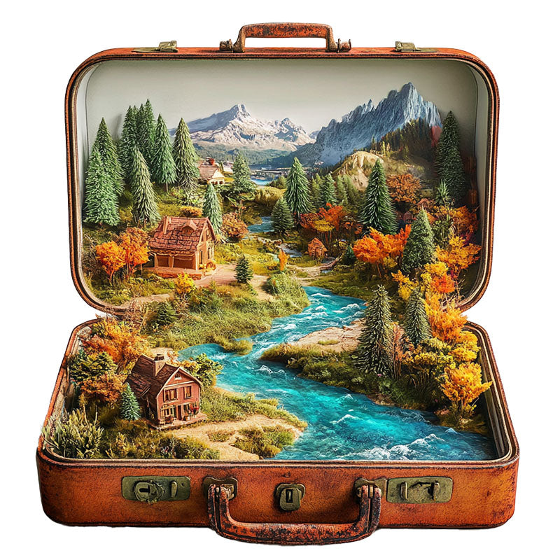 3D Scenic Suitcase Wooden Jigsaw Puzzle