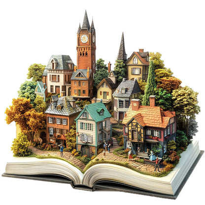 3D Town Square Wooden Jigsaw Puzzle