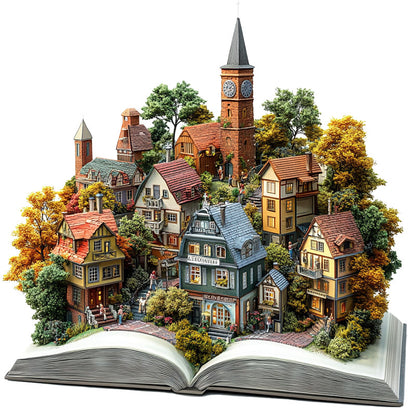 3D Autumn Village Wooden Jigsaw Puzzle