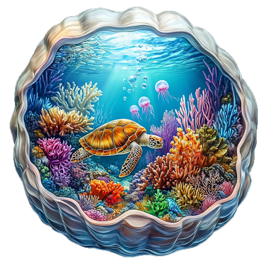 🔥LAST DAY 85% OFF -Sea Turtle in a Coral Reef