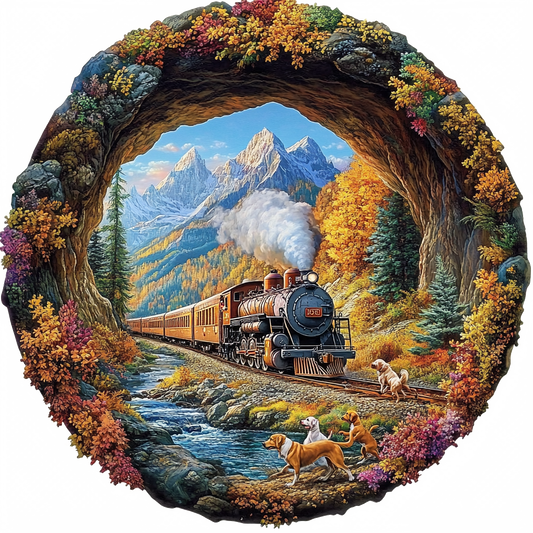 🔥LAST DAY 85% OFF - Train Journey Through Autumn Mountains