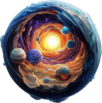 3D Cosmic Spiral Wooden Jigsaw Puzzle