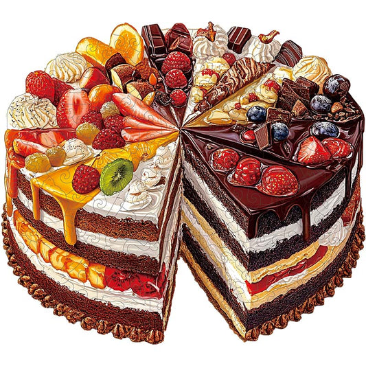 3D Fruit Cake Wooden Jigsaw Puzzle