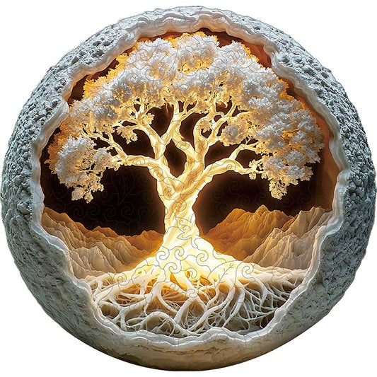 3D Glowing Tree Wooden Jigsaw Puzzle