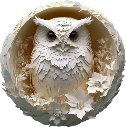 3D Owl in Nest Wooden Jigsaw Puzzle