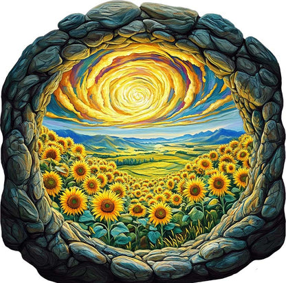 3D Sunflower Valley Wooden Jigsaw Puzzle