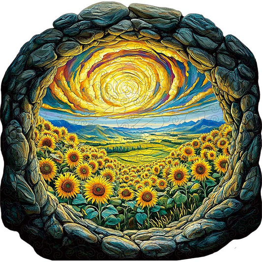 3D Sunflower Valley Wooden Jigsaw Puzzle