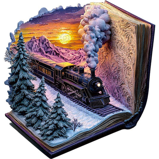 3D Winter Train Journey Wooden Jigsaw Puzzle