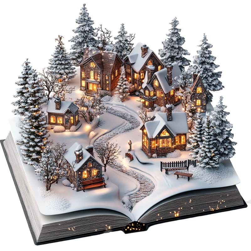 3D Snowy Village Wooden Jigsaw Puzzle