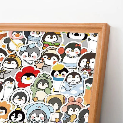 Funny Penguins - Wooden Coloring Puzzle