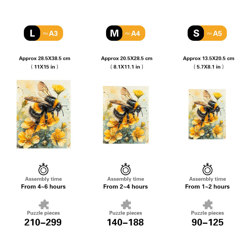 Bee & Blossom Wooden Jigsaw Puzzle