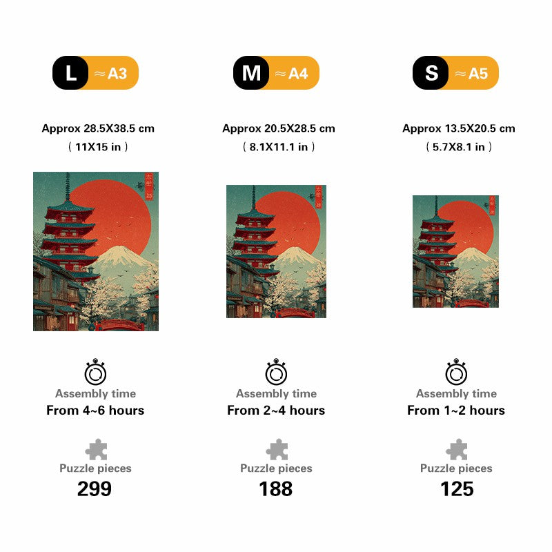 Ukiyo Landscape Wooden Jigsaw Puzzle