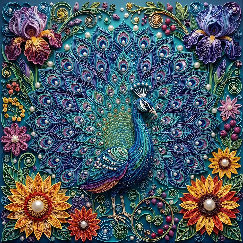 Peacock in Full Bloom Wooden Jigsaw Puzzle