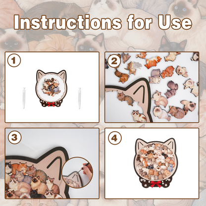 Cozy Cat Gathering Display Puzzle
