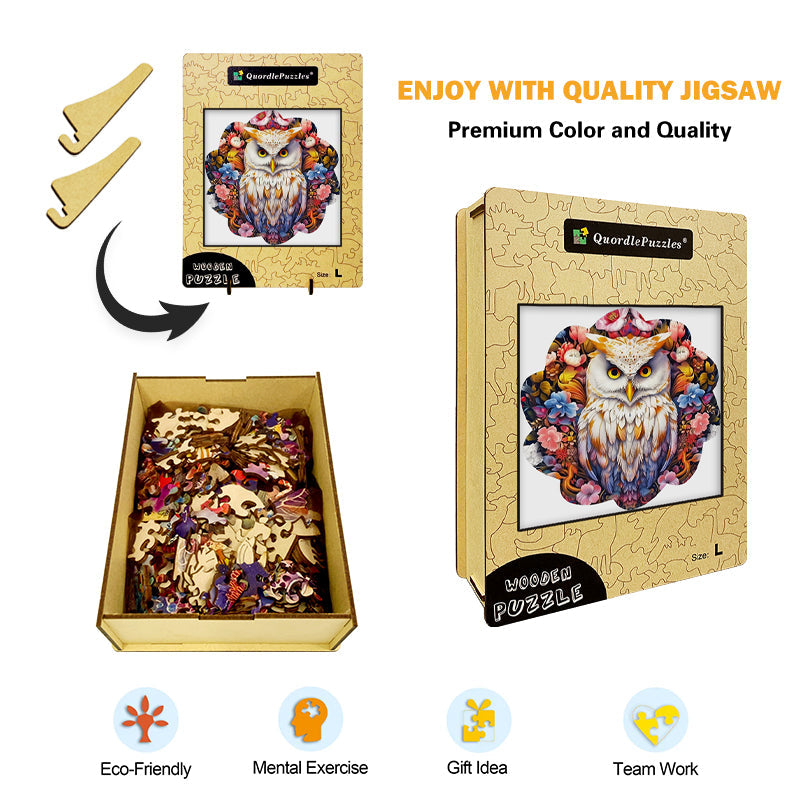 🔥LAST DAY 86% -Minimal Cute Baby Owl Wooden Jigsaw Puzzle
