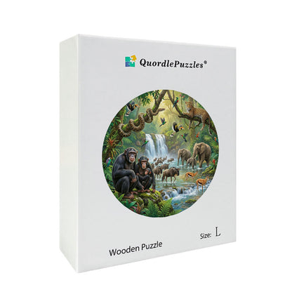 Waterfall Wildlife Adventure Wooden Jigsaw Puzzle