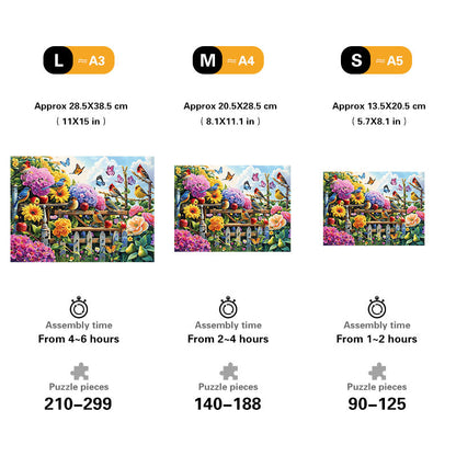 Flower Garden Wooden Jigsaw Puzzle