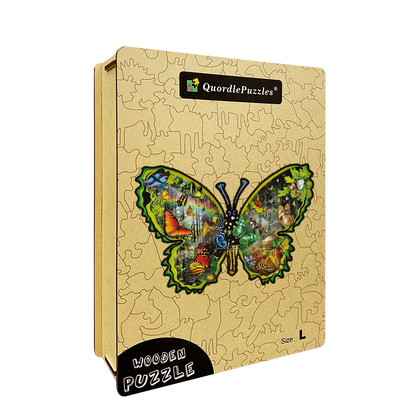 🔥LAST DAY 91% OFF-Butterfly Meadow Wooden Jigsaw Puzzle