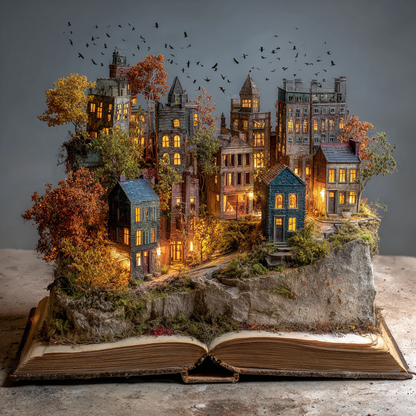 Storybook Cityscape Wooden Jigsaw Puzzle