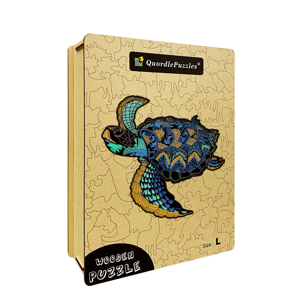Traveling Turtle Wooden Jigsaw Puzzle