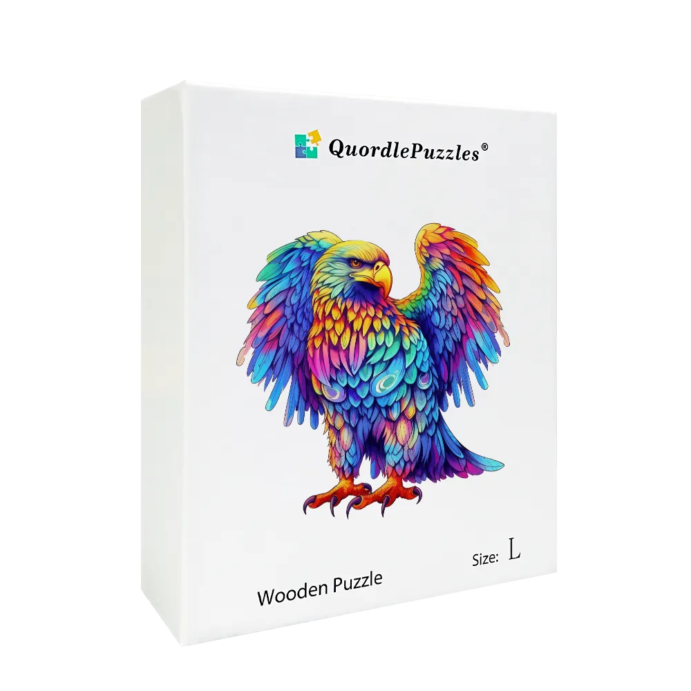 🔥Last Day 85% OFF-Colorful Eagle Head Poster Wooden Jigsaw Puzzle
