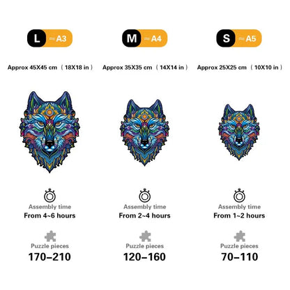 Blue Wolf King Puzzle