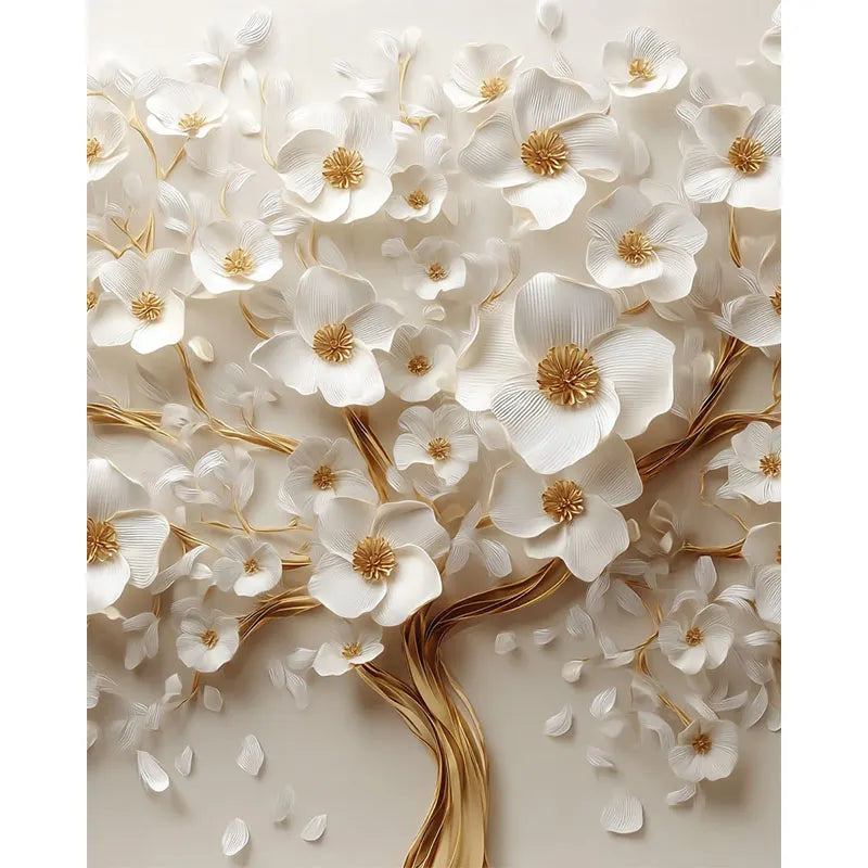 Golden Blossom Tree Wooden Jigsaw Puzzle